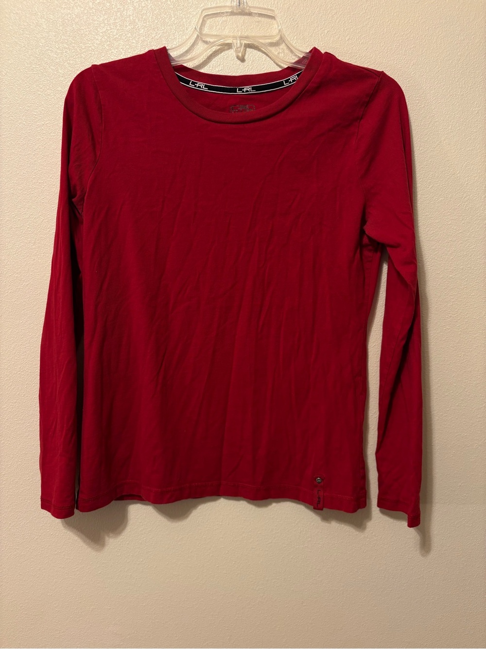 Lauren Ralph Lauren Long Sleeve Crewneck Top - Red
